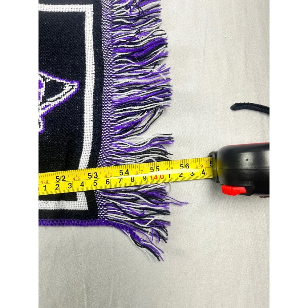 Bam Bams Dallas Sidekicks Purple Black Knit Soccer Scarf Reversible Fringed